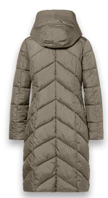 District LM11360253/626 Light Olive Arosa lange jas doorgestikt