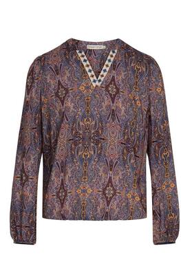 Dreamstar W23-215/Blue Paisley Milly Blouse paisley print