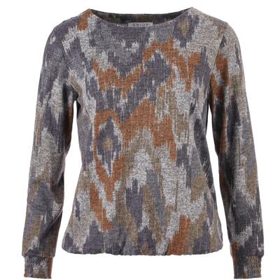 Enjoy Womenswear 155850/051 Middengrijs Cozy Sweater grafische print