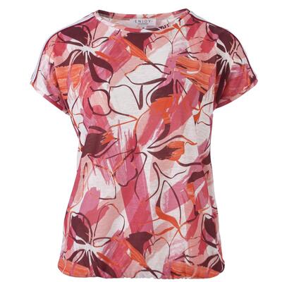 Enjoy Womenswear 156857/240 Pink Print blouson schouder tape