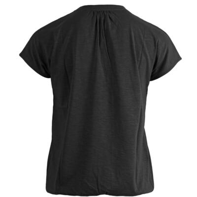 Enjoy Womenswear 183394/091 Zwart Uni basis T-shirt met boord