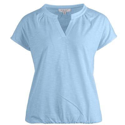 Enjoy Womenswear 183394/111 Licht blauw T-shirt korte mouw basis