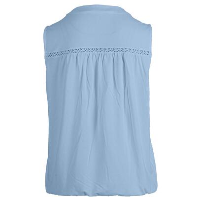 Enjoy Womenswear 183508/111 Licht blauw Singlet met boord crochetdetai