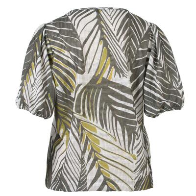Enjoy Womenswear 472068/391 Army Print blouson v-hals ballonmw