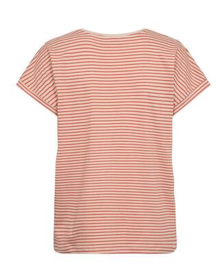 Freequent 203725/Moonbeam Hot Coral Mian tee yarn dyed stripe