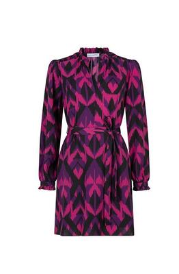 Lofty Manner OL23.1/Purple Aztec Print Navy dress