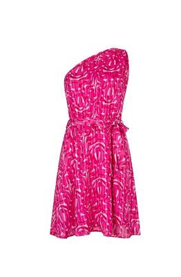 Lofty Manner PD22/Pink Swirl Print Anaya dress