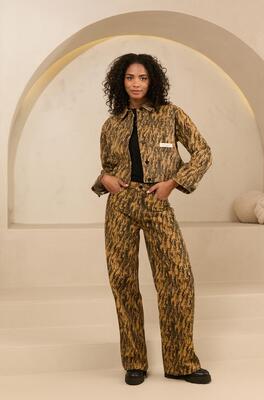 Lofty Manner QI307/Feathers print Luka trouser