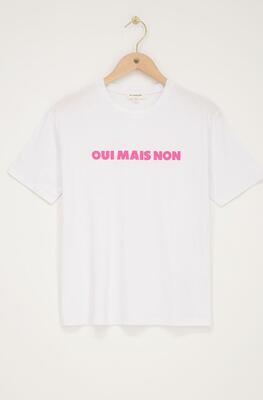 My Jewellery MJ10743/0850 Wit-Rose T-shirt met roze Oui mais Non