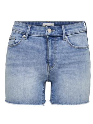 Only 15196303/Light Blue Denim Blush mid SK raw shorts NOOS