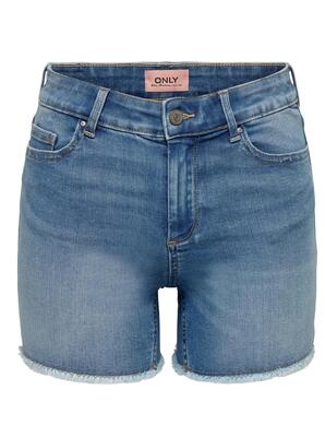 Only 15196303/Light Blue Denim Blush mid SK raw shorts NOOS