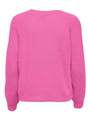 Only 15259564/Super Pink Ella piumo LS cardigan