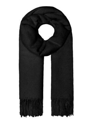 Only 15266313/Black Lima long frill scarf