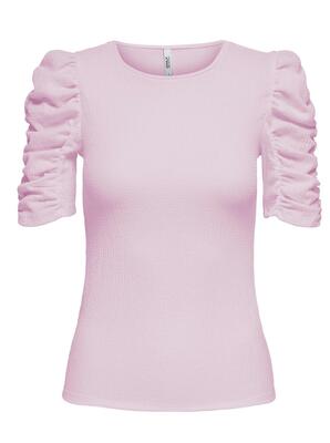 Only 15278269/Parfait Pink Lasta 2/4 rouching sleeves top