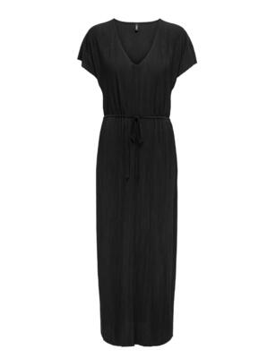 Only 15302547/Black Fina SS v-neck long dress