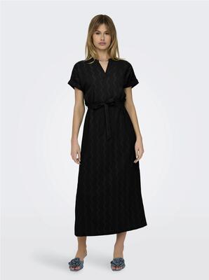 Only 15319998/Black Dia SS v-neck dress