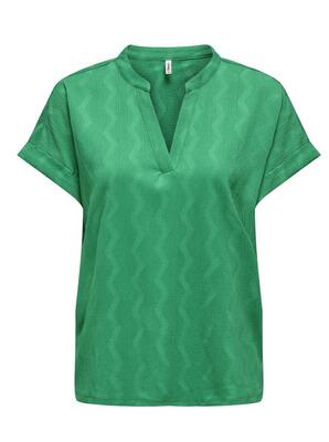 Only 15320119/Deep Mint Dia SS v-neck top