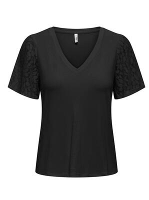 Only 15322932/Black Rose SS v-neck top