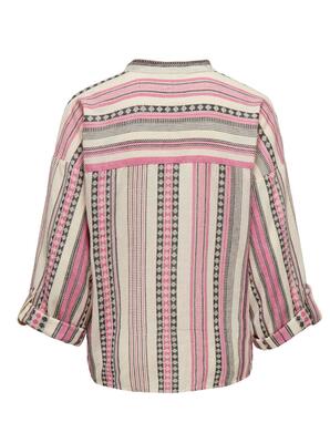 Only 15326330/Eggnog Pink Louise LS knot shirt