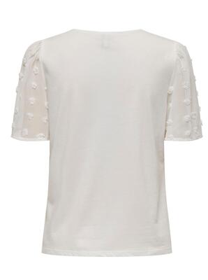 Only 15330735/Cloud Dancer Emery life SS o-neck top