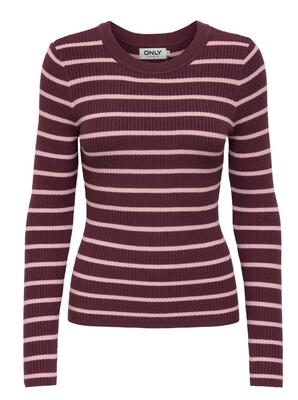 Only 15344579/Mauve Wine Louisa LS pullover