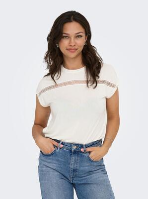 Only 15350108/Cloud Dancer Free life batsleeve o-neck top