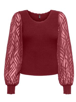 Only 15350562/Cabernet Julie LS rib mix o-neck