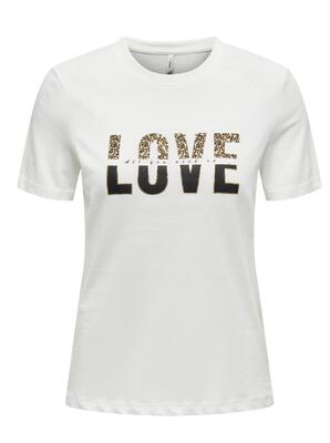 Only 15355699/Cloud Dancer Love Tanya life reg SS leo print