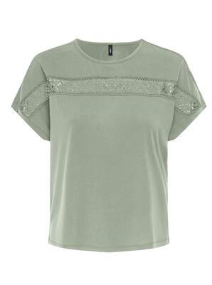 Only 15356193/Desert Sage Free life SS lace panel top