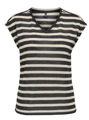 Only 15356330/Black Birch Fine SS v-neck top