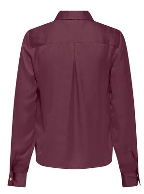 Only 15356386/Mauve Wine Zora LS satin shirt