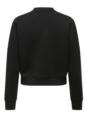 Only 15364478/Black Naomi LS bomber sweat