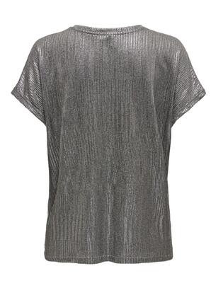 Only 15371246/Dark Grey/Gun Mirinda SS v-neck top