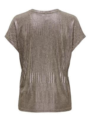 Only 15371246/Humus/Silver Mirinda SS v-neck top