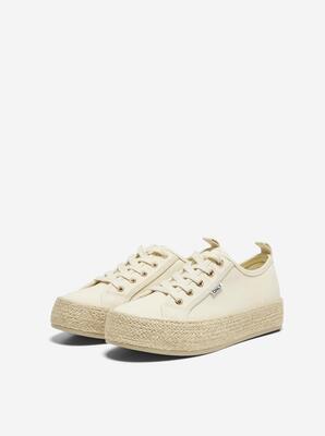 Only Shoes 15319621/Creme Ida-1 lace espadrille sneaker