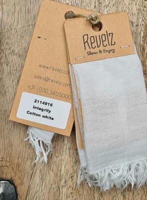 Revelz INTEGRITY/Cotton White Gemeleerde sjaal, 130 x 200 cm