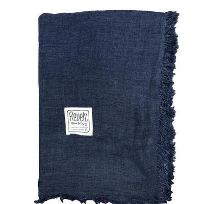 Revelz INTEGRITY/Denim Blue Gemeleerde sjaal, 130 x 200 cm