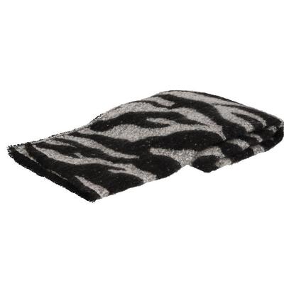 Sarlini 000431-00077/002 Black Geweven sjaal Zebra