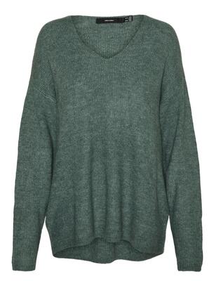 Vero Moda 10233357/Balsam Green Crewlelife LS v-neck NOOS