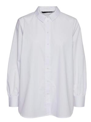 Vero Moda 10264952/Bright White Ella LS basic shirt NOOS