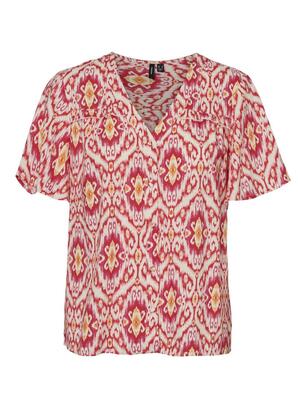 Vero Moda 10287317/Pink Yarrow Sifa SS v-neck shirt