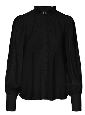 Vero Moda 10292176/Black Joney LS emb shirt