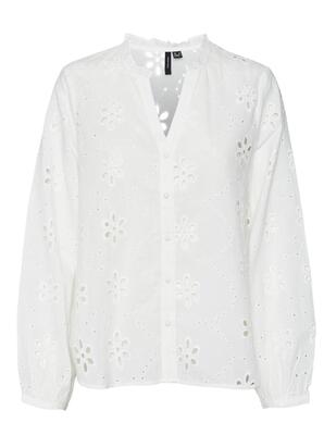 Vero Moda 10306790/Snow White Kibina LS v-neck blouse
