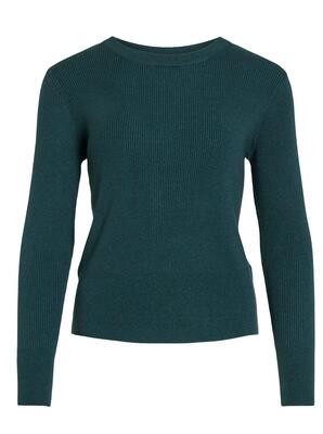 Vila 14084325/Ponderosa Pine Comfy o-neck LS knit top NOOS