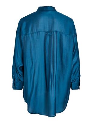 Vila 14088876/Moroccan Blue Lamina LS long shirt