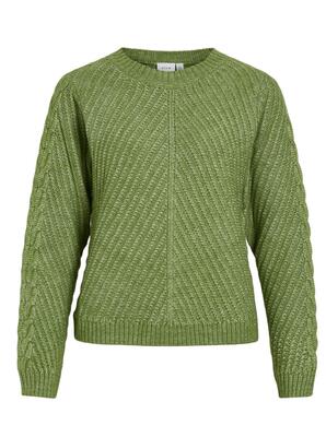 Vila 14100111/Cactus Erin LS o-neck cable knit top