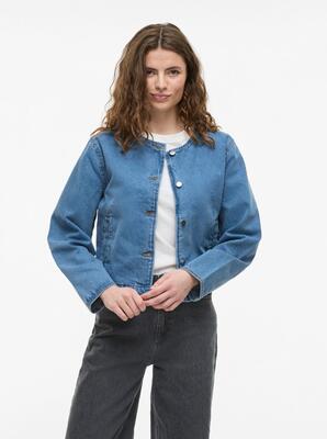 Vila 14103789/Light Blue Denim Reba LS o-neck denim jack NOOS