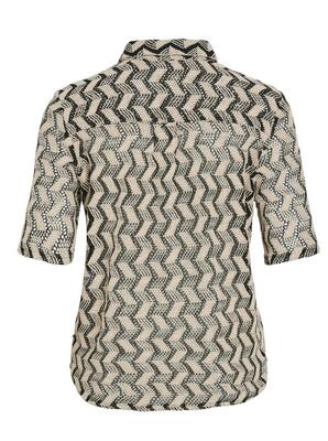 Vila 14105667/Black Beauty Birch Lupina o-neck 2/4 shirt