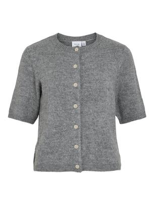 Vila 14108837/Medium Grey Melange Dainty o-neck 2/4 cardigan