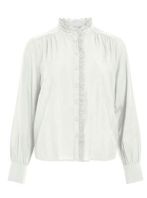 Vila 14110662/Snow White Malima LS frill shirt